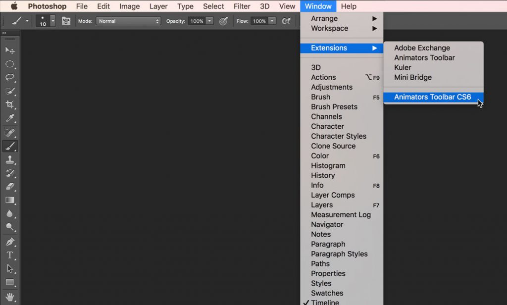 How to show toolbar in cs6 mac lscopax